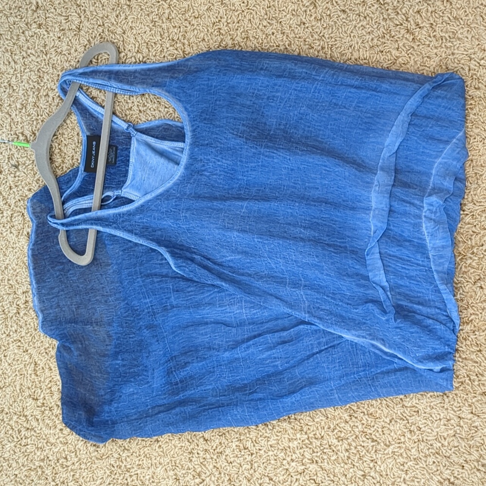 DKNY Jeans tank, slip dress, blue, small